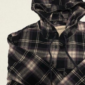 black boyfriend flannel with hood